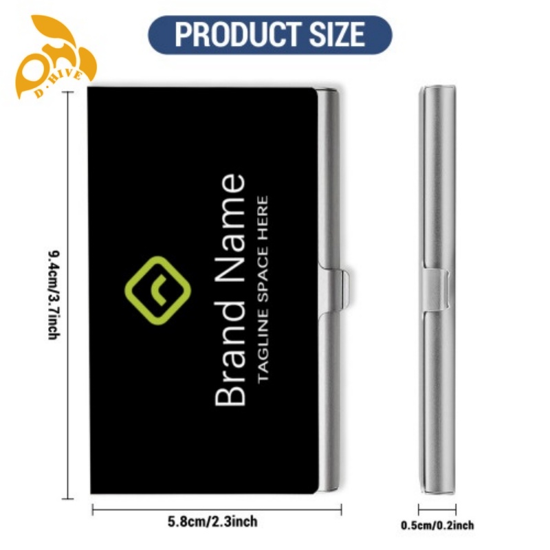 Free delivery. Designers customize lightweight and high-quality full-frame business card holders in white and black.