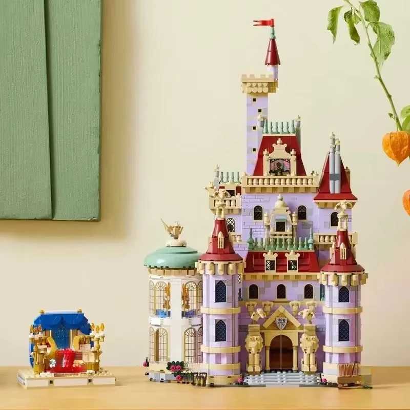 2916pcs Beau and the Beast Castle Romantic Toy Model Girl Educational Building Blocks Valentines Day Birthday Gifts Decora W250522