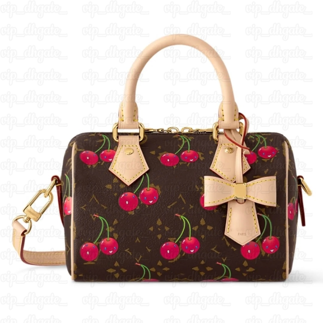 Designer Shoulder bag takashi murakami tote bag Womens cherry blossom cosmetic bag Mens Luxury handbag purse pochette Clutch Bag travel Crossbody Leather city Bags