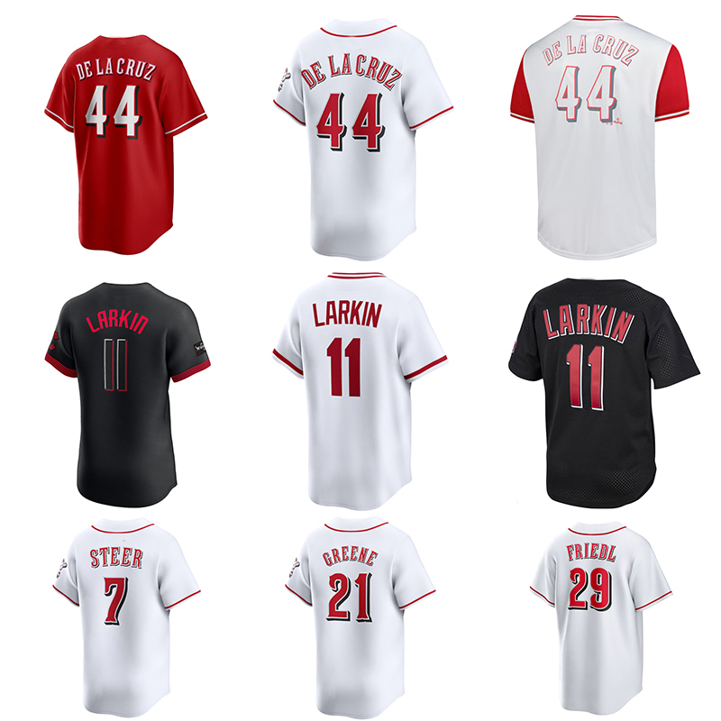 2024 Custom 44 Elly De La Cruz Joey Votto Hunter Greene Black City Connect Jonathan India Jersey Field of Dreams Stuart Fairchild Nick Lodolo Jose Barrero Stephenson