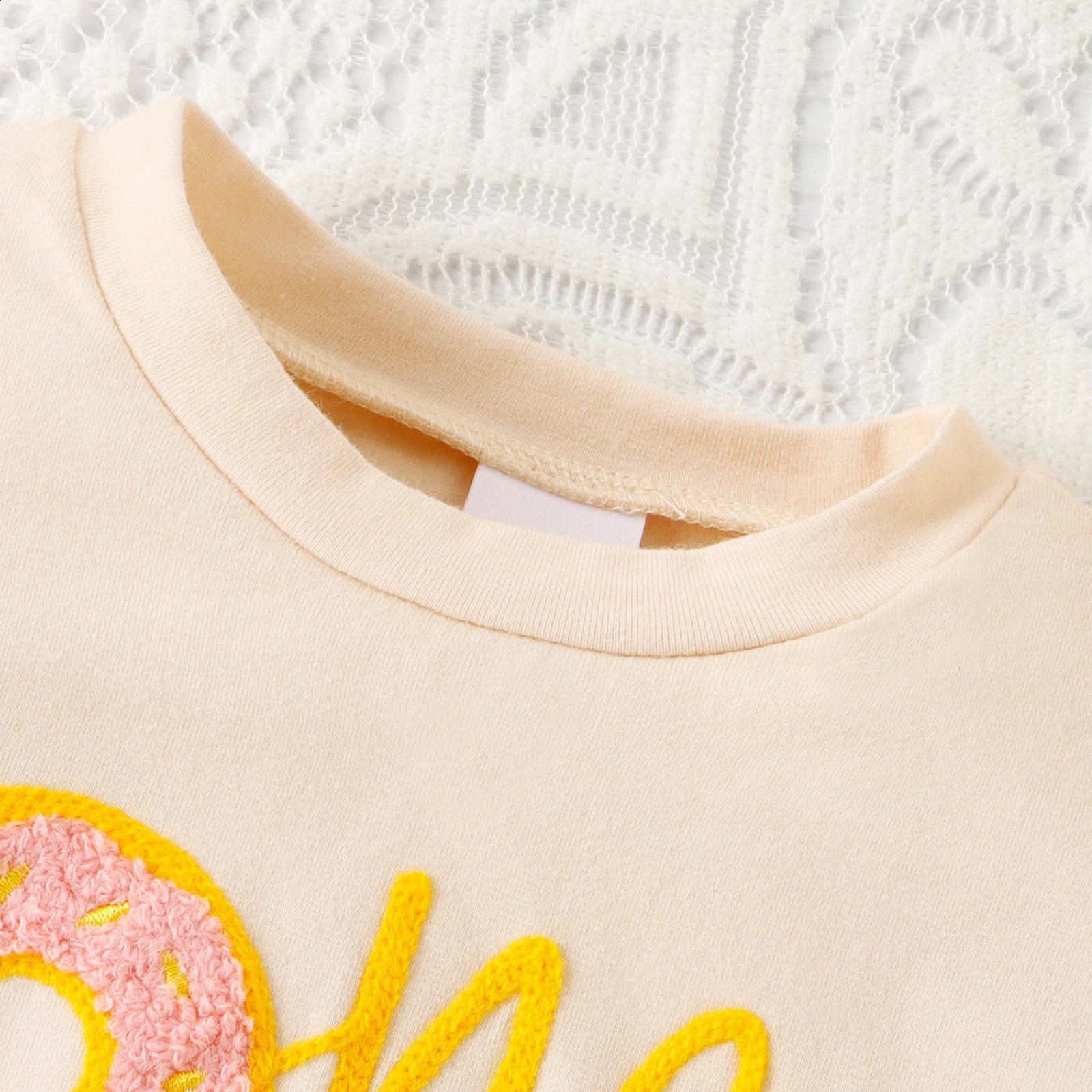 Summer 02 Year Old Baby Soft And Comfortable Simple Beautiful Apricot Clothes One Towel Embroidery 250517z