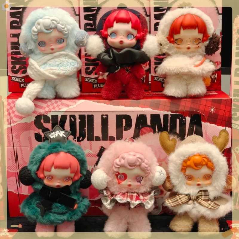 Cute Mysterious Box Skullpanda Winter Music Series Plush Doll Blind Box Keychain Pendant Character Toy Exquisite Birthday GiftT250522
