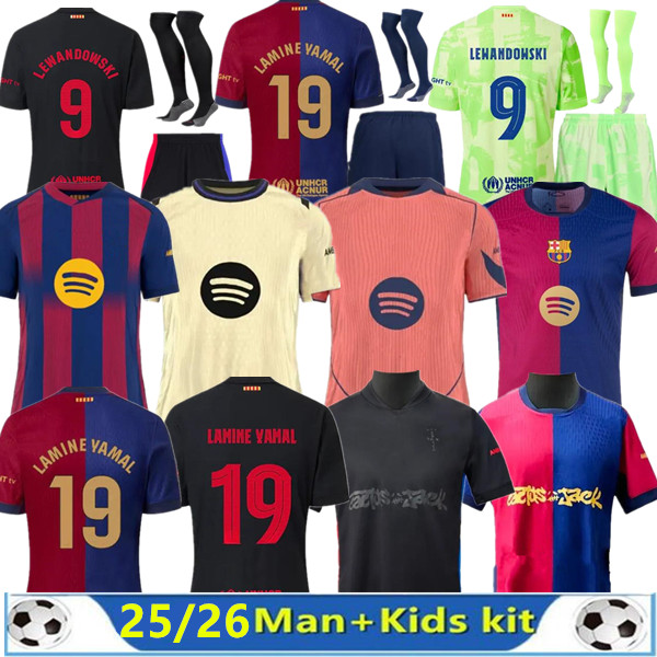 S-4XL 2025 2026 LAMINE YAMAL RAPHINHA soccer jerseys Special 24 25 26 camiseta de futbol FERRAN LEWANDOWSKI PEDRI ANSU FATI GAVI ERIC KOUNDE kids kit football shirt
