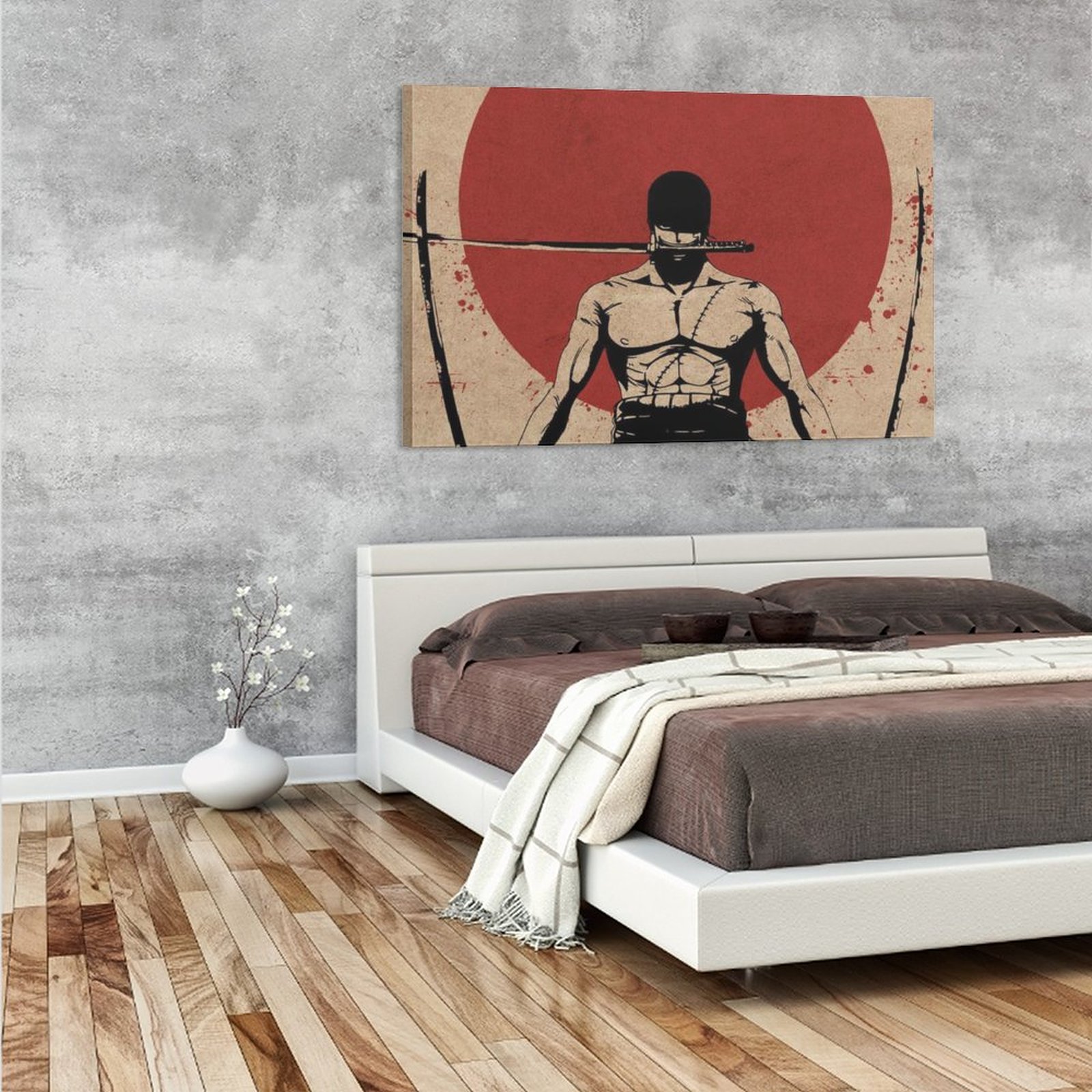 Home Decor Luxury Hanging Picture-Rectangle Roronoa Zoro Anime Poster Frame-style Canvas Prints Wall Painting Wall Art Decor Print Picture Paintings f