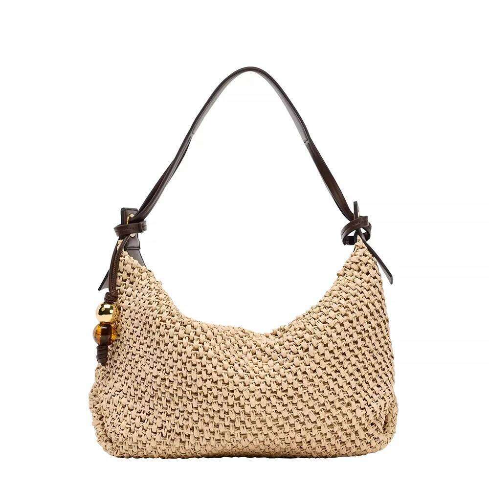 Women's Designer Fashion Woven Straw Summer Travel Beach Bags For Women Handbag Bohemian High Quality Shoulder Bag NEW Vacation Purses