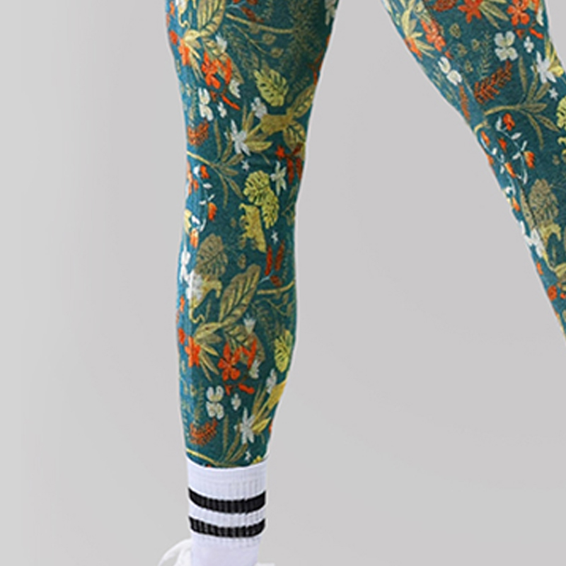Women's Digital Printed High Waist Athleisure Bottoms - Comfortable Yoga & Fitness Leggings