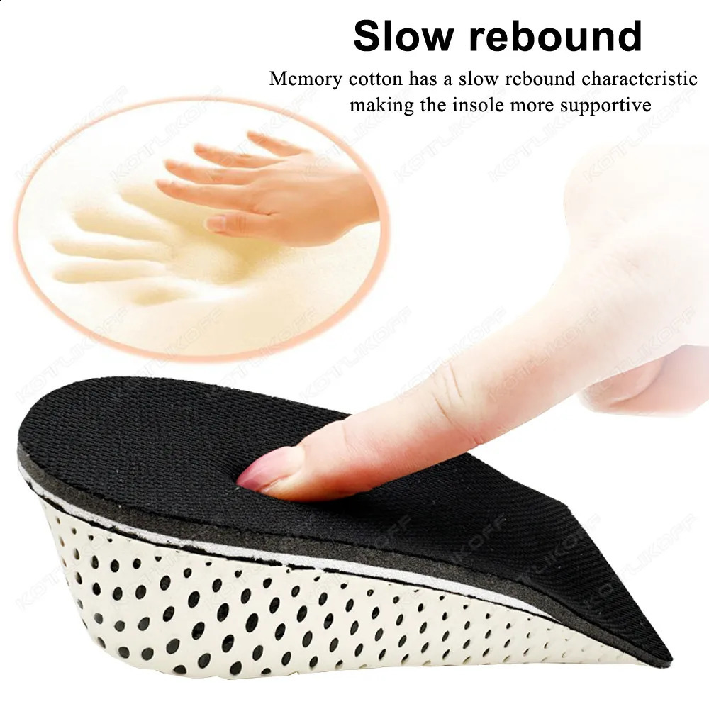 1 Pair For Women Men Height Increase Insole Half Shoe Insoles Heel Insert Sports Shoes Pad Cushion 2-5 CM Invisible Shoe Lifts 250521