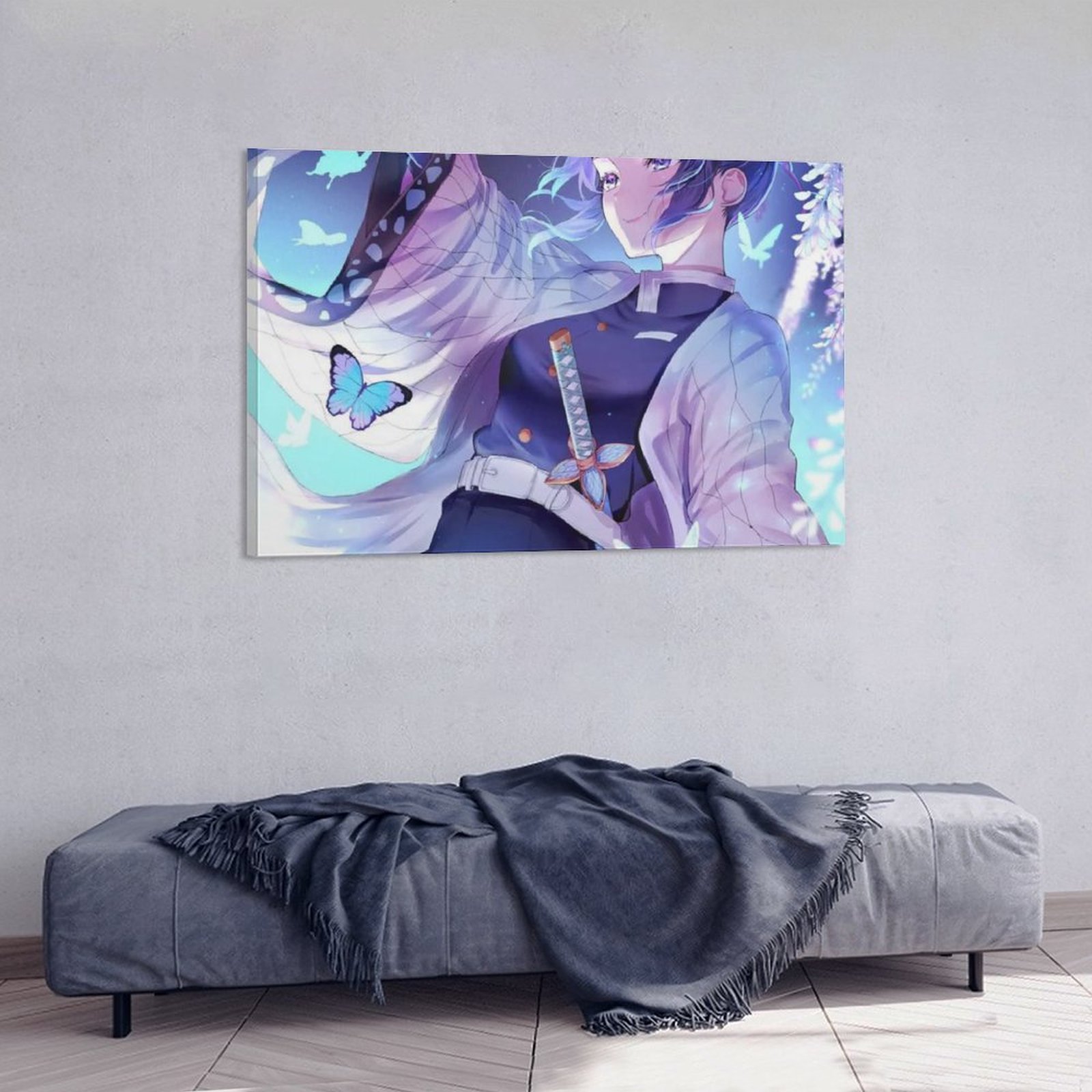 Home Decor Luxury Hanging Picture-Rectangle Demon Slayer Shinobu Kocho Anime Canvas Prints Wall Painting Wall Art Decor Print Picture Paintings for Li