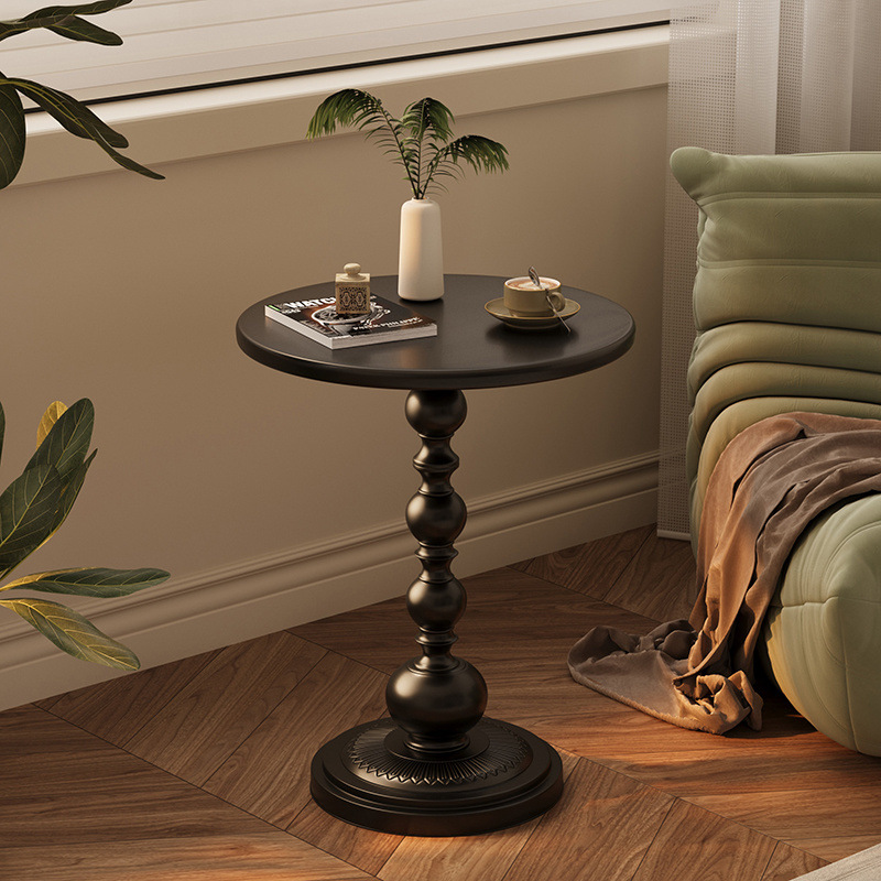 B5223 Living room home small coffee table side table retro corner table iron bedside balcony small round table