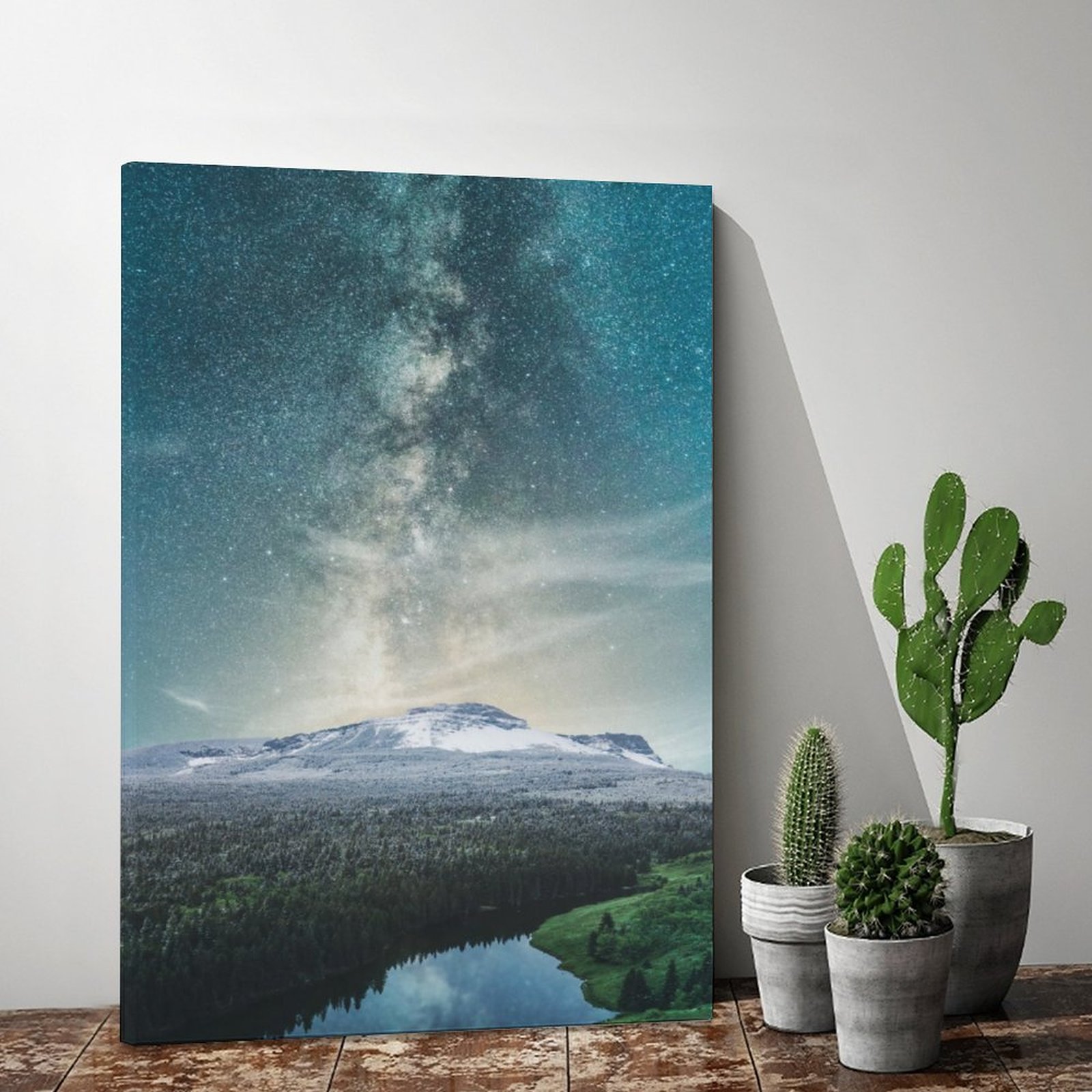 Home Decor Luxury Painting Sunrise And Milky Way Natural Landscape Frame-style Canvas Prints Wall Painting Wall Art Decor Print Picture Paintings for 