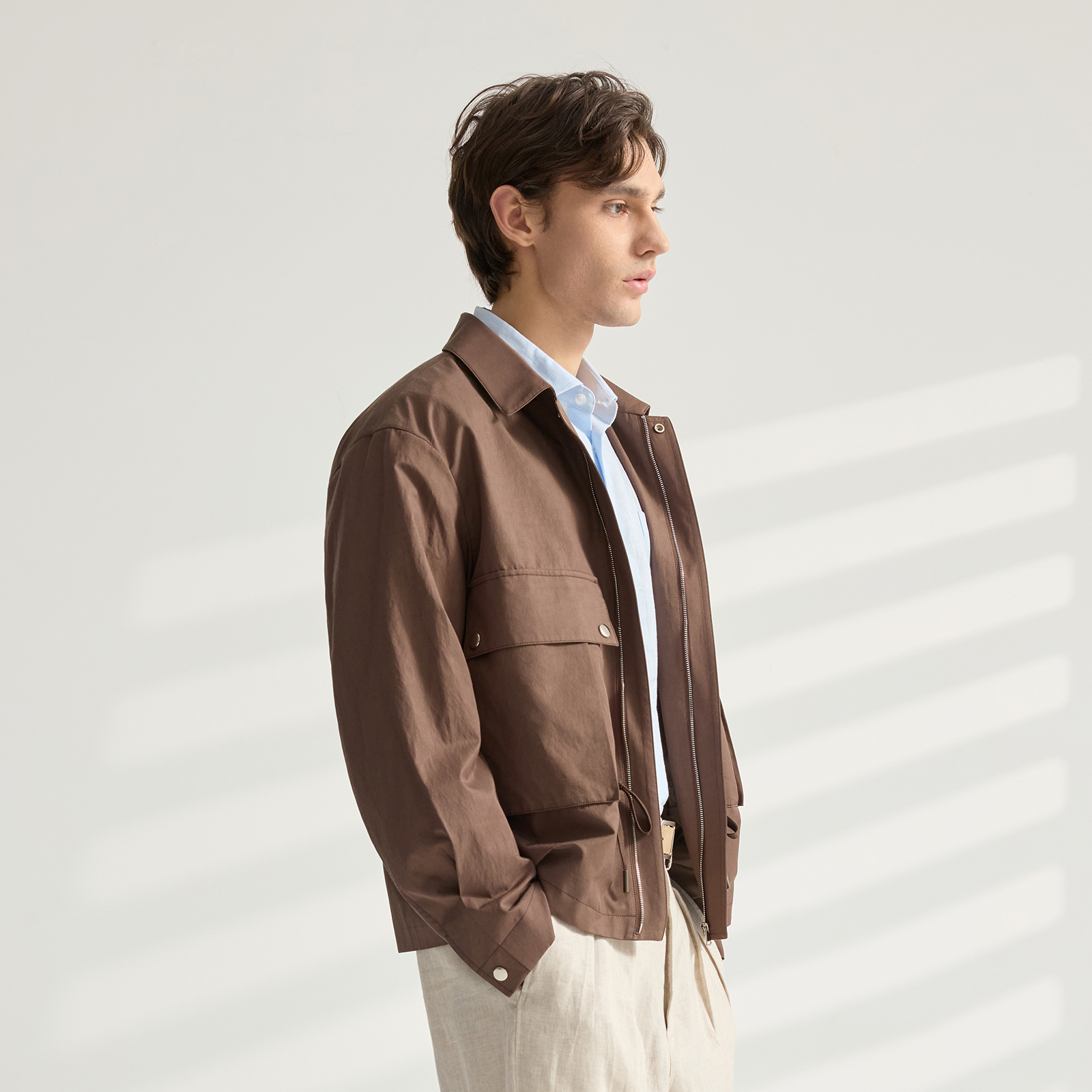 Stylish Men's Leisure Jacket - Versatile Fit/Luxury designer/Men's Business Casual Zip-Up Jacket/Slim Fit Zippered Office Blazer/Modern Mini