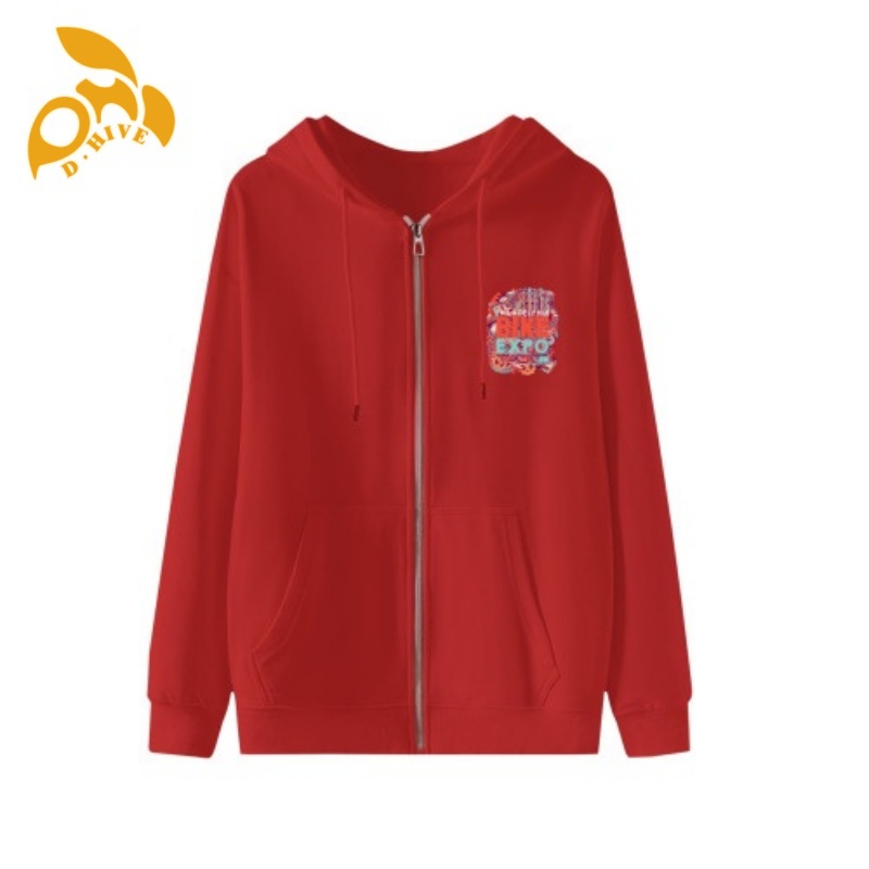 Free Shipping oversize Men's women's printed fashionable casual street wear zipper cotton hooded sweatshirt