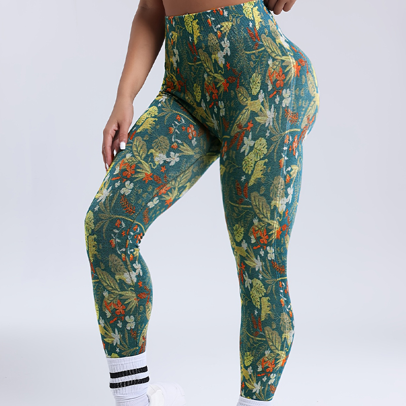 Women's Digital Printed High Waist Athleisure Bottoms - Comfortable Yoga & Fitness Leggings