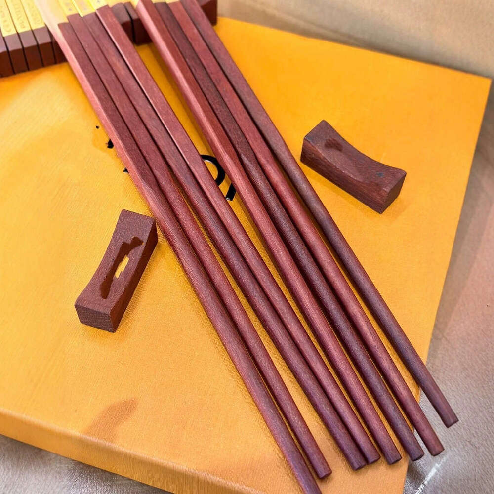 New Year's Red Sandalwood Set Carving Home Utensils Gift Chopsticks Lacquer Free Health 12315