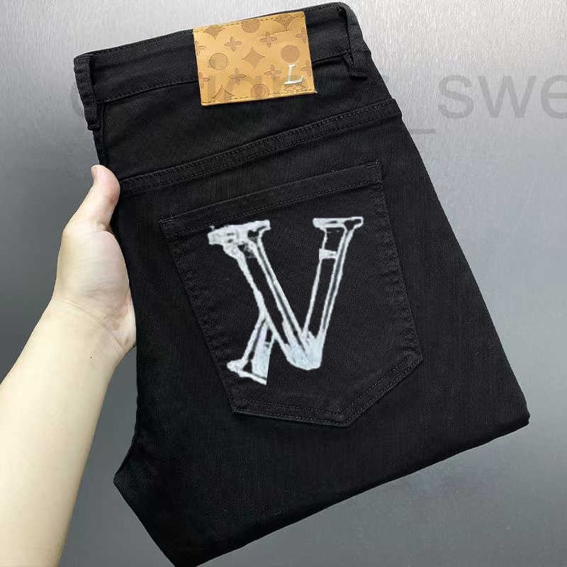 Men's Jeans Designer Mens Male Elasticity Jean Hombre trousers Men and women fashion brand luxury pants denim pant Trend Brand Motorcycle Pants Skinny Pan 2M4T