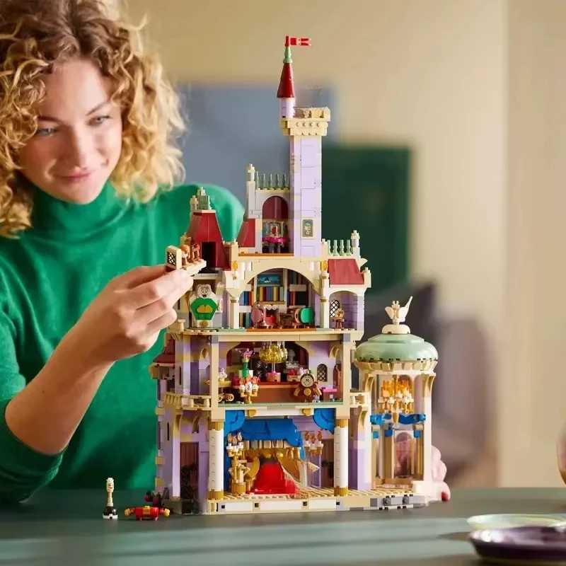 2916pcs Beau and the Beast Castle Romantic Toy Model Girl Educational Building Blocks Valentines Day Birthday Gifts Decora W250522