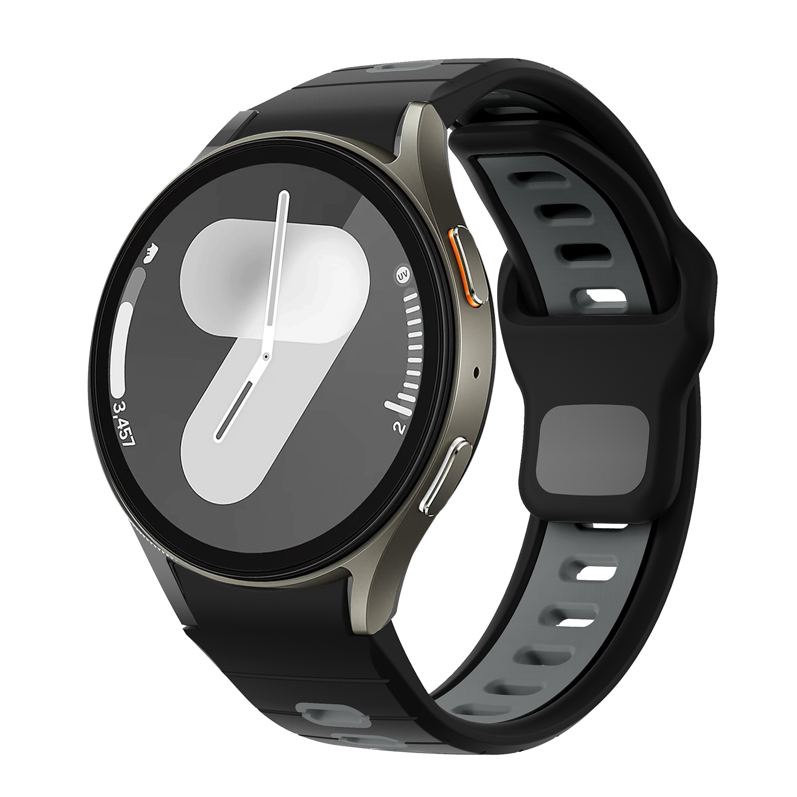 Compatible with Samsung Galaxy Watch 7 Band/Watch 4 Classic 46mm 42mm/Galaxy Watch 5/5pro 45mm /Watch 6 Strap,No Gap Silicone Soft Band for Samsung Watch 6 Belt Men Women