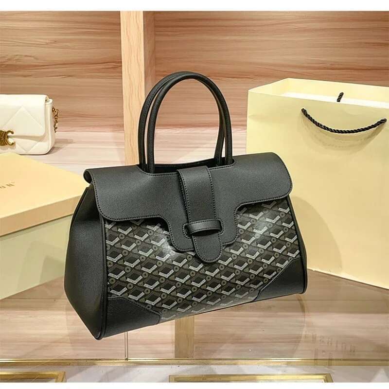 Dog Tooth Saigon High-End Feel Cross-Border New Commuter Versatile Shoulder Bag Large Capacity Tote Handbag Trendy