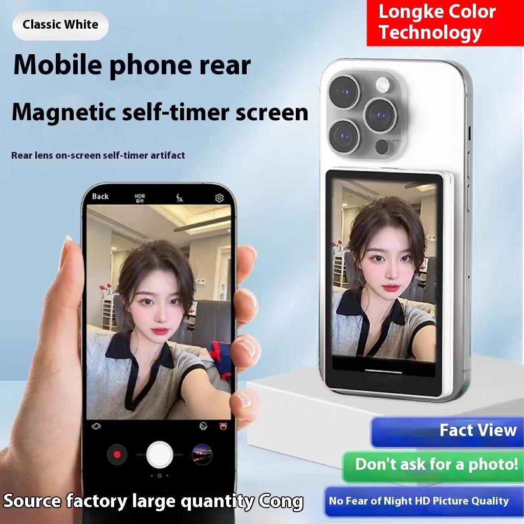 2025 Smartphone Magnetic Screen Wireless Connection Wireless Monitor Screen Lightweight Selfie Monitor Screen for Vlog Live Stream