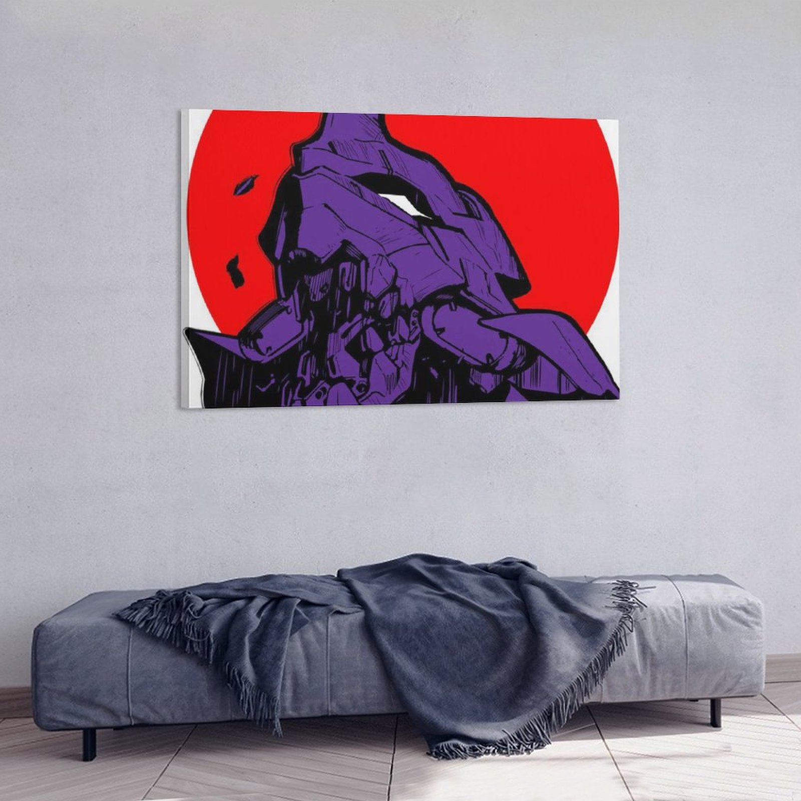 Wall Art Hanging Picture-Rectangle Anime Eva 01 Robot Frame-style Canvas Prints Wall Painting Wall Art Decor Print Picture Paintings for Living Room G