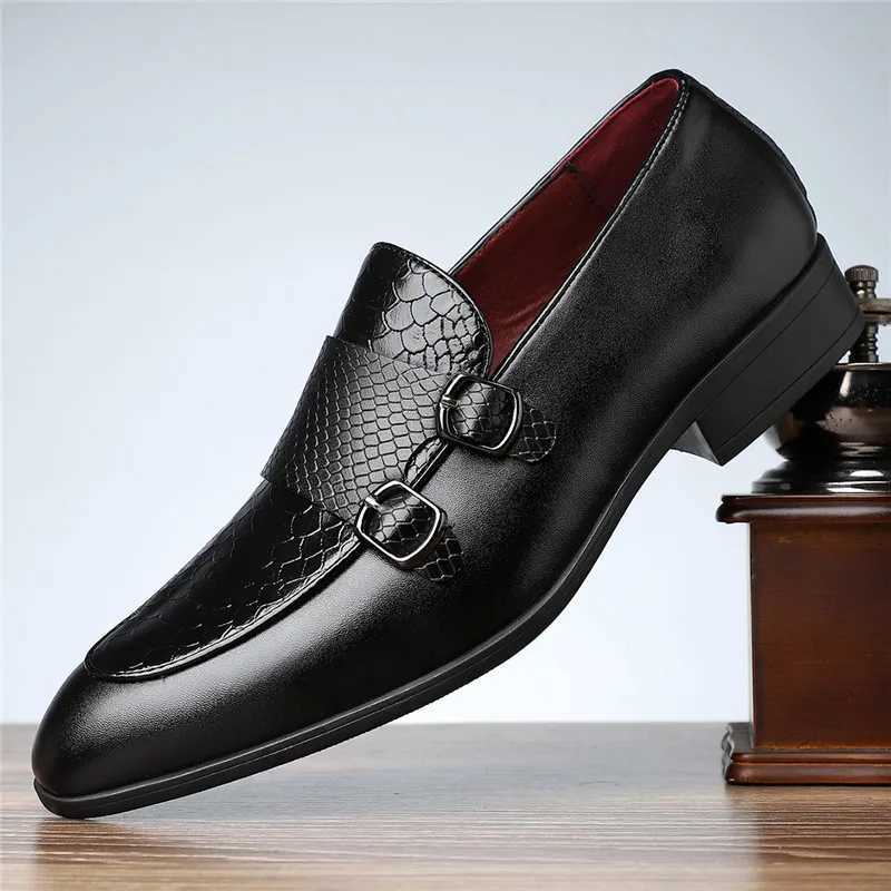 Luxury Designer Strap Loafers New Male Patent Leather Dress Shoes Men Formal Wedding Prom Loafers HomecomingXJ250522