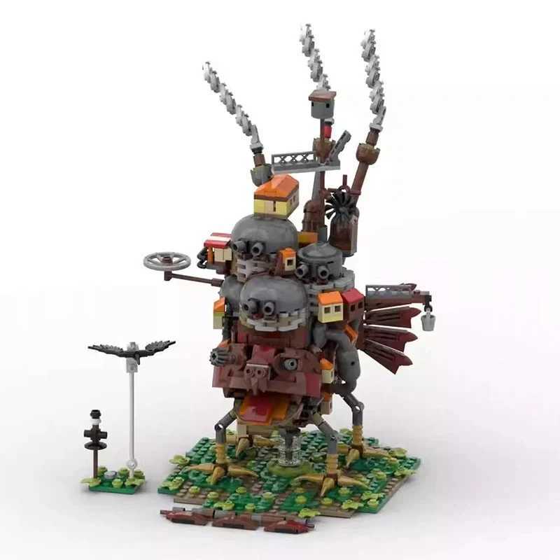 1219PCS Urban Housing Creative Movie Japanese Anime Mobile Castle Creative Expert Architecture Modular Building Block Toy W250522