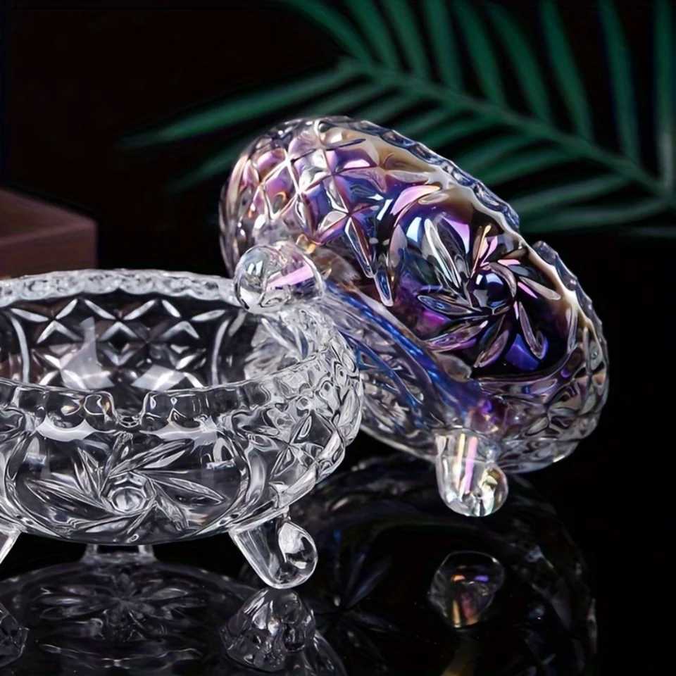 Glass Ashtray Large Size European Crystal Creative Fashion Personty Living Room Bedroom Office Hotel Ashtray Tobacco Access Y250521