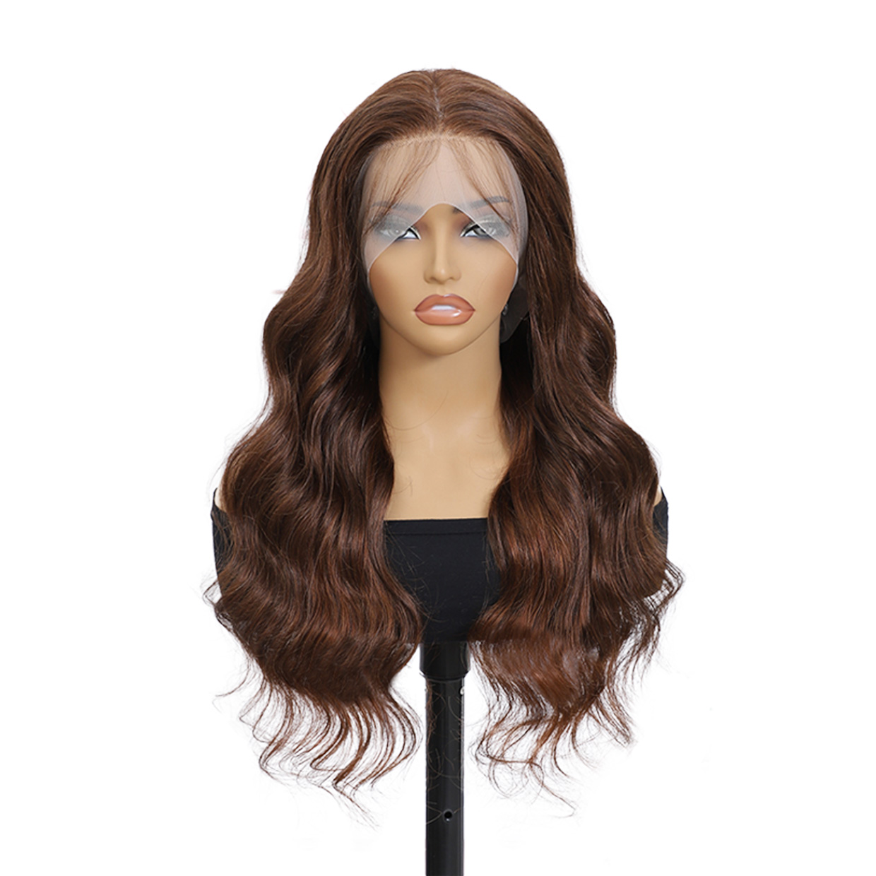 18 "-30" | 360 lace wig Body Wave human hair wig suitable for black women # 4 red brown pre pulled hairline natural baby hair