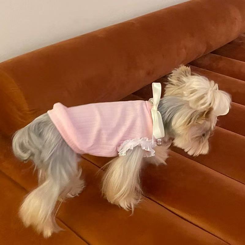T00268 Pet Clothes Home Leisure Comfortable Pajamas Yorkshire Maltese Teddy Small Dog Pet Clothes