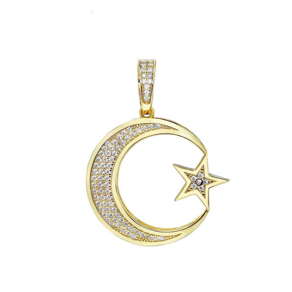 Fashion Dia Minimal Moon and Star Crescent Pendant for Women
