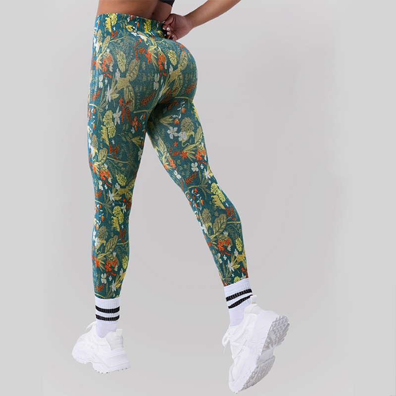 Women's Digital Printed High Waist Athleisure Bottoms - Comfortable Yoga & Fitness Leggings