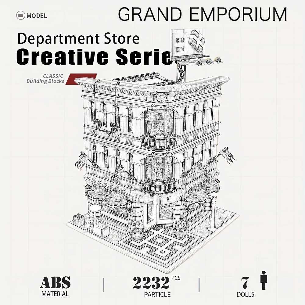 Creator Expert street view Architecture Grand Emporium Design Building Blocks bricks Model 10211 15005 set gifi 2182Pcs W250522