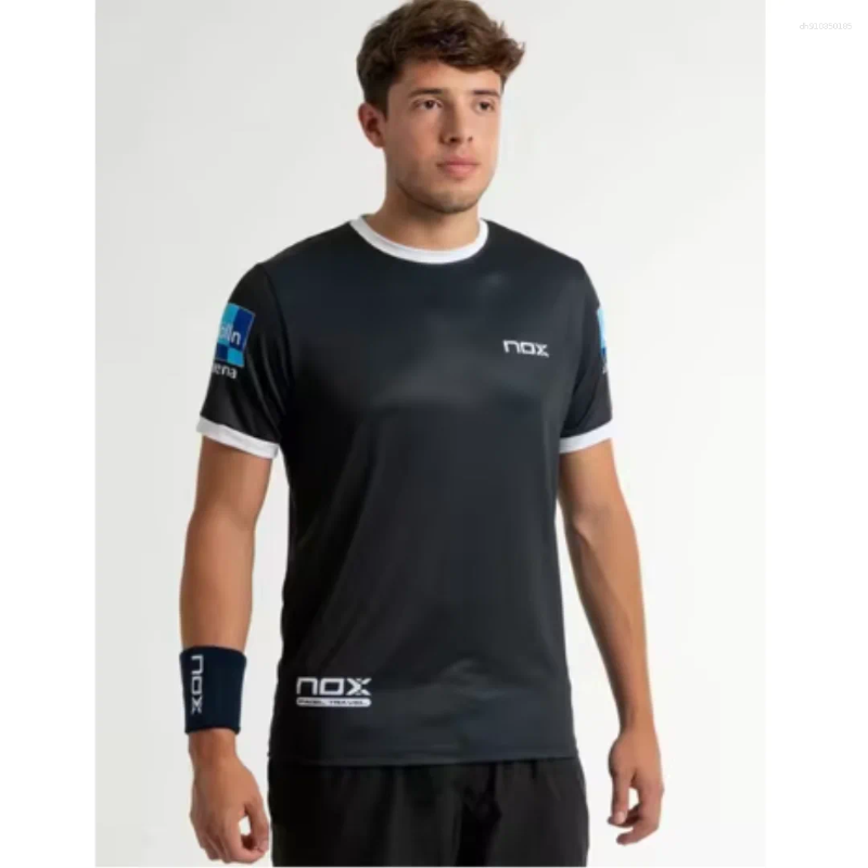 Mens T Shirts Cage Tennis T-Shirt Sports Shirt Spanish Top Athlete Padel Crewneck Short-Sleeved Breathable