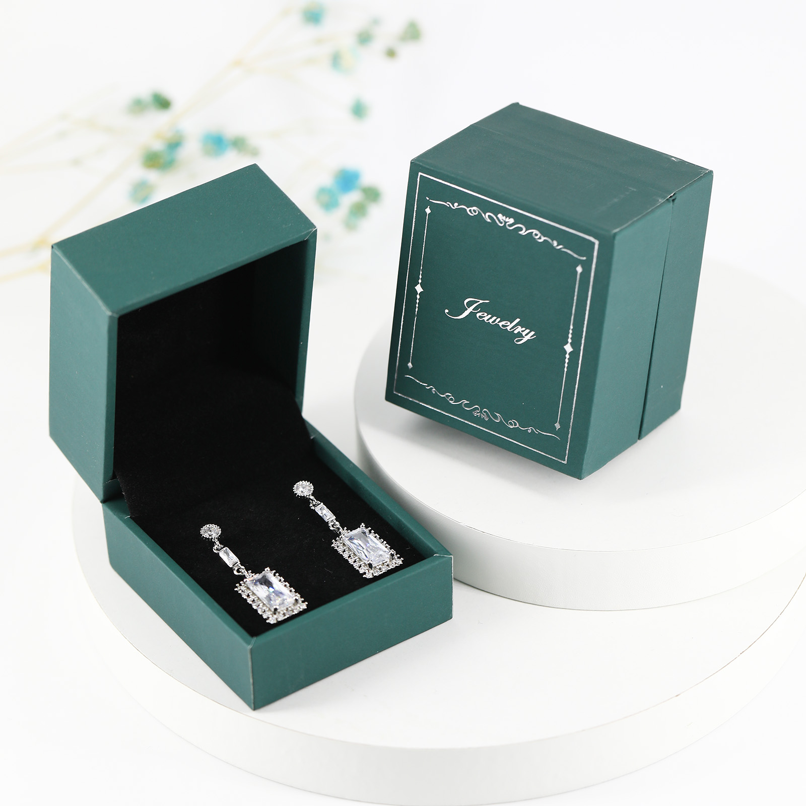 Cushion Princess Cut Bridal Earrings Simple Bride Drop Post Clear Cubic Zirconia Dangle Stud For Wedding Prom Anniversary Full of high-end feeling