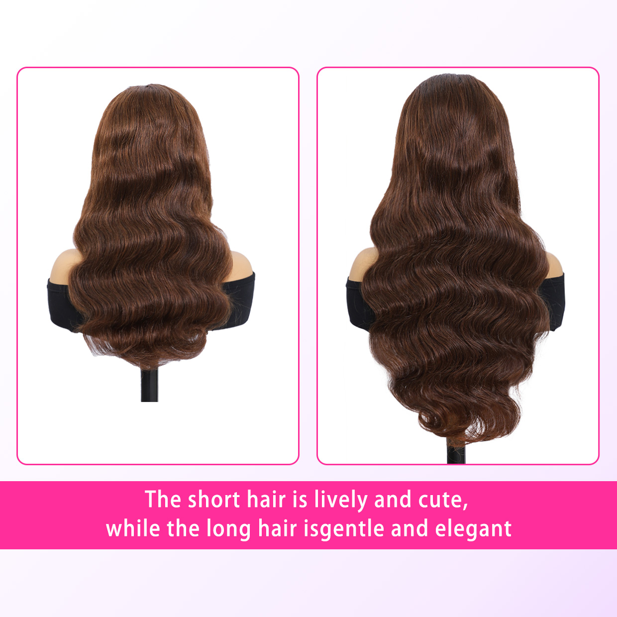 18 "-30" | 360 lace wig Body Wave human hair wig suitable for black women # 4 red brown pre pulled hairline natural baby hair