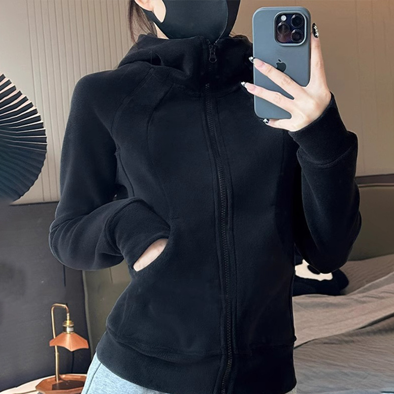 AMS270 Inner Yoga Wear Polar Fleece Jacket Women 2025 New Autumn and Winter Fleece Sweater