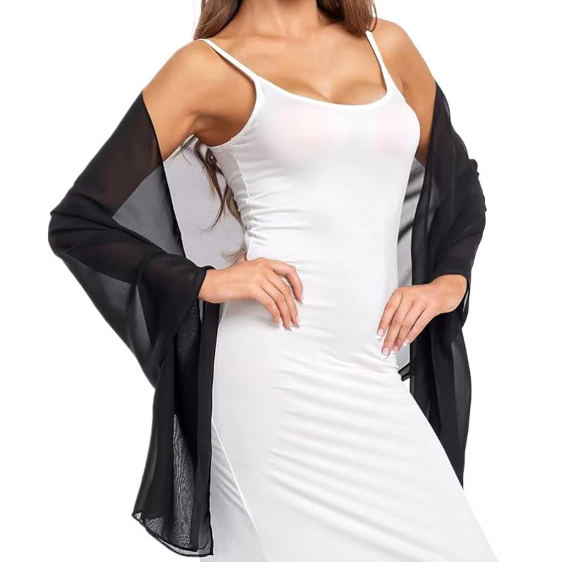 K795 Evening dress capes and shawls women chiffon capes wedding capes bride bridesmaid capes soft chiffon scarf