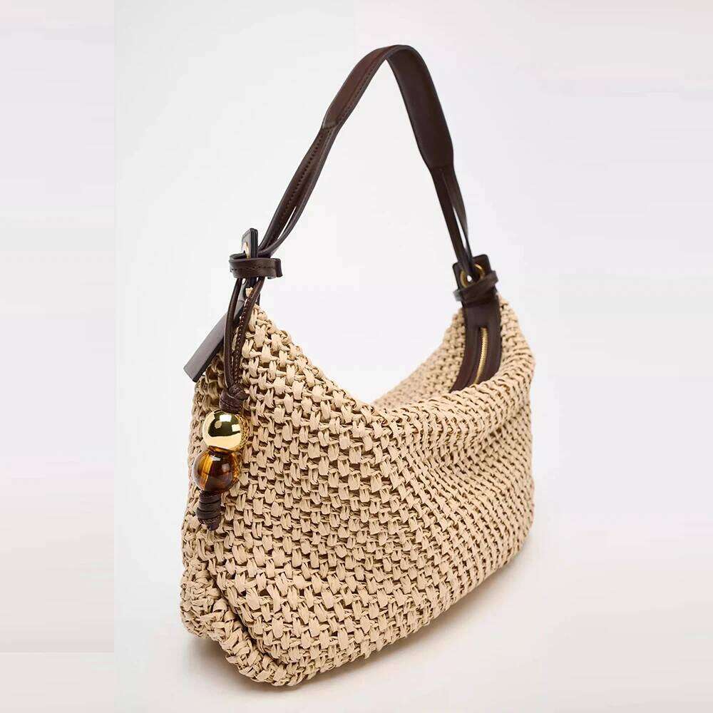 Women's Designer Fashion Woven Straw Summer Travel Beach Bags For Women Handbag Bohemian High Quality Shoulder Bag NEW Vacation Purses