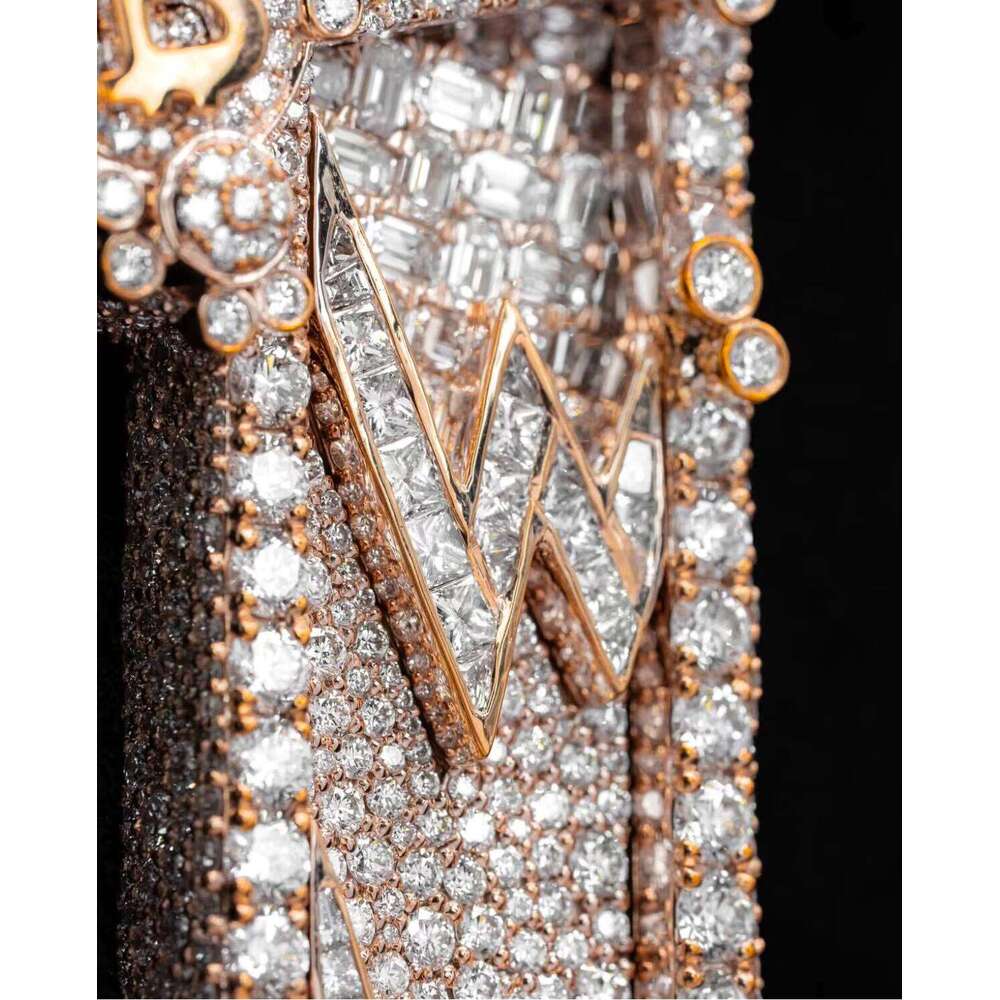 2025 New 9K- Gold Custom Zawieszka Letter L Pendant CVD Lab Grown Dia Cuban Chain for Men with IGI 30% Deposit