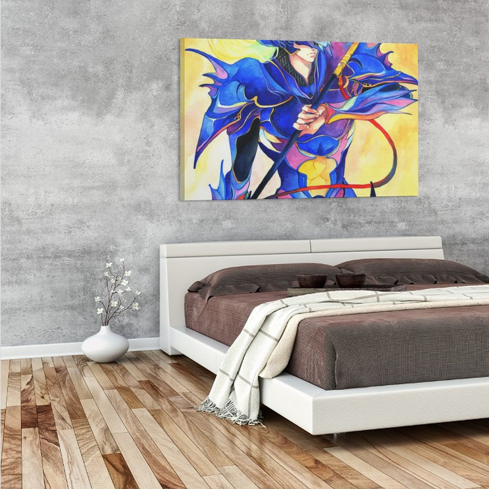 Home Decor Luxury Hanging Picture-Rectangle Game Final Fantasy Knights Warrior Frame-style Canvas Prints Wall Painting Wall Art Decor Print Picture