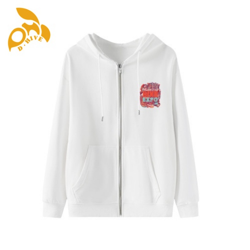 Free Shipping oversize women's printed fashionable casual street wear Men's zipper cotton hooded sweatshirt S-3XL