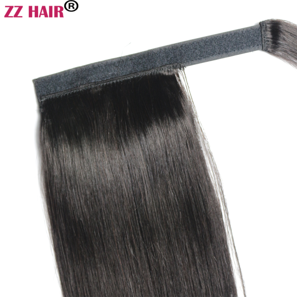 16"-24" Wrap Magic Ponytail Horsetail 60g-80g Clips in/on 100% Brazilian Remy Human hair Extension Natural Straight - view 4