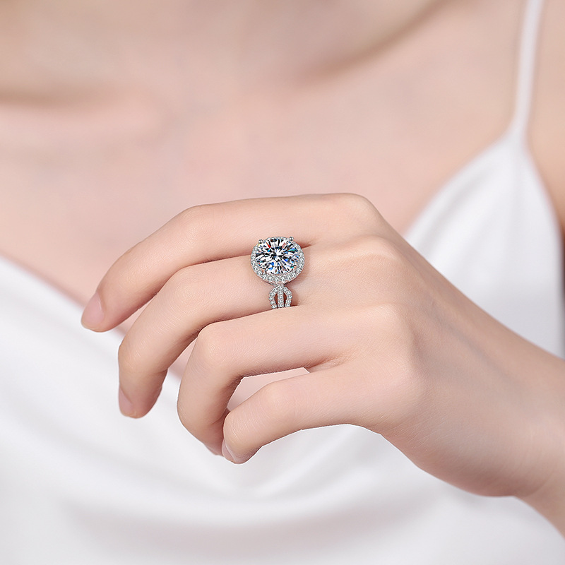Chic Designer 5 CT Genuine Moissanite Diamond-Like Eternity Bands for Ladies