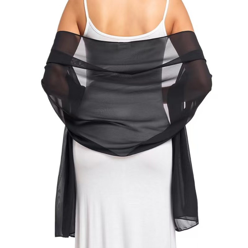 K795 Evening dress capes and shawls women chiffon capes wedding capes bride bridesmaid capes soft chiffon scarf
