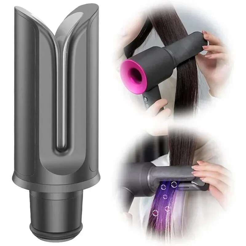 Straight Nozzle Attachment For Dyson Airwrap HD Supersonic Dryer Hair Styling Plate Clamp Straightening Tool