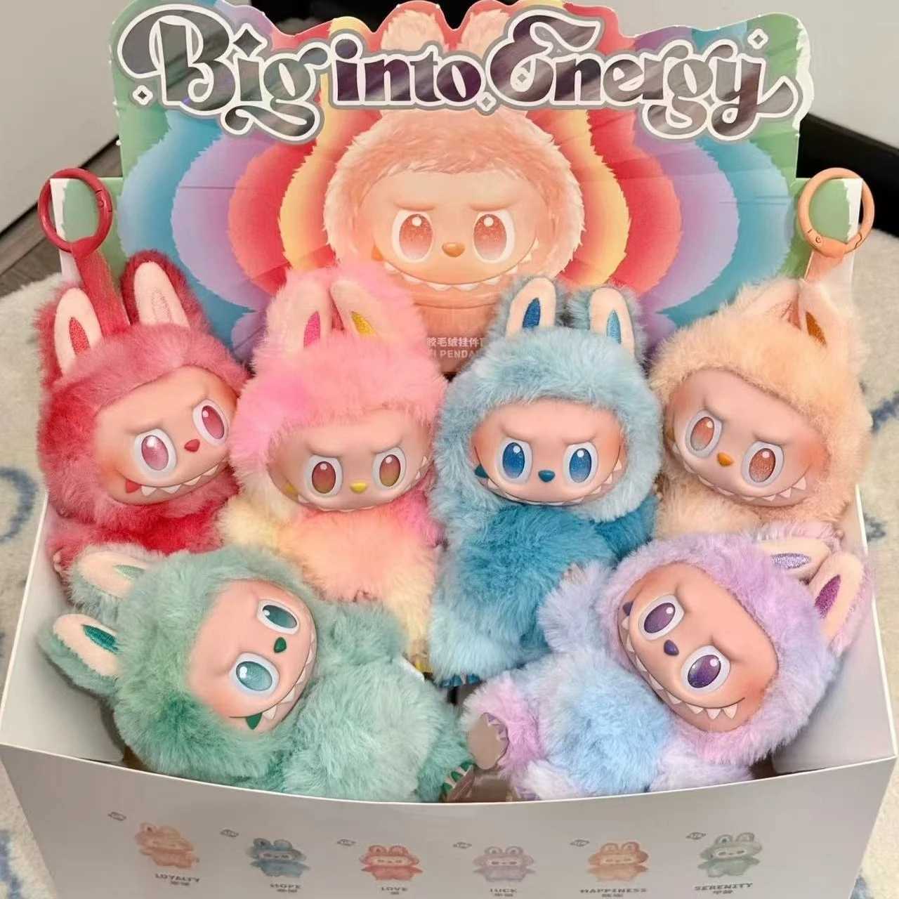 Labubu V3 Blind Box The Monsters Big Into Energy Series Blind Box Vinyl Plush Doll Pendant KeyChain Gradient Color Surprise GiftT250522