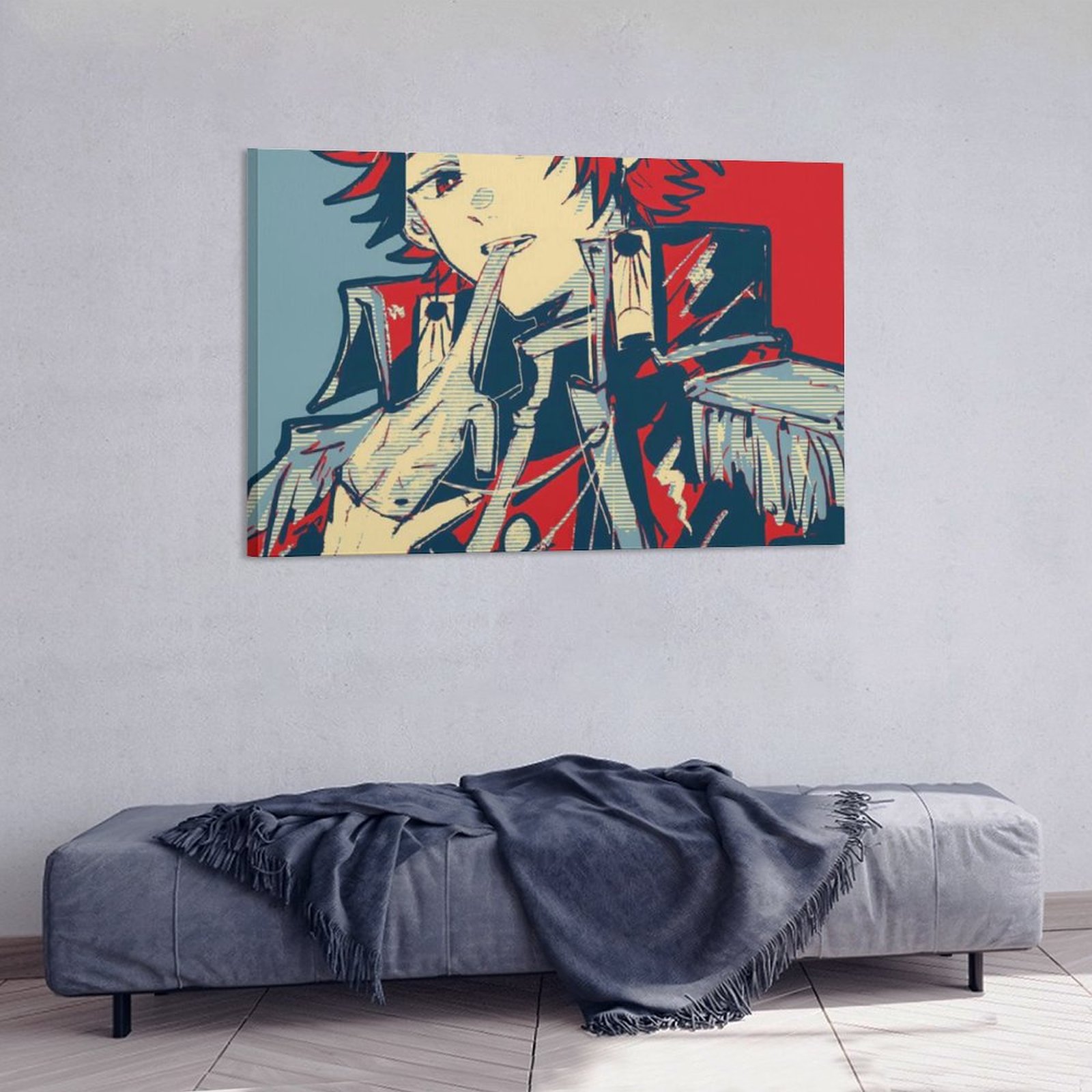 Home Decor Luxury Wall Art Hanging Picture-Rectangle Anime Giyu Tomioka Poster Frame-style Canvas Prints Wall Painting Wall Art Decor Print Picture