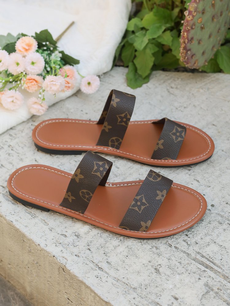 Best Selling slipper designer new for women flat sandals 2025 print versatile slippers outdoor Indoor holiday women shoes free shipping large size 35-