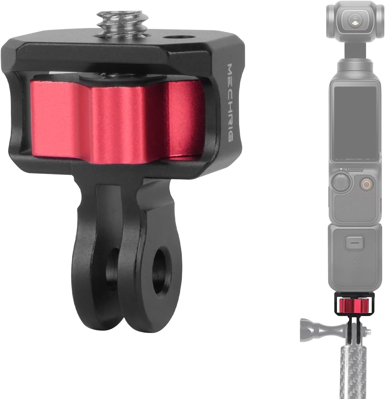 Aluminum Camera Tripod Mount Adapter, 1/4" 20 Camera Mount for DJI Osmo Pocket 3/ Hero 13/12/11/10/9 Insta360 X4/X3/ DJI Action 5 Pro/4/3 and Oth
