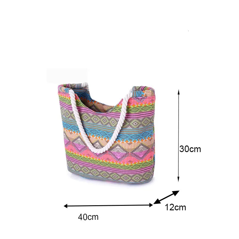 Casual Summer Beach Women Bag High Quality Canvas Handbags Fashion Shoulder Lunch 250522